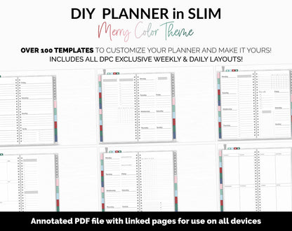 DIY Slim Digital Planner | Merry Theme | GoodNotes, iPad & Android