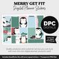 Get Fit Merry Digital Stickers | GoodNotes & iPad | Fitness, Health, Self-Care, Workout