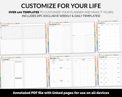 Undated DIY Hybrid Digital Planner | Boho | GoodNotes, iPad & Android