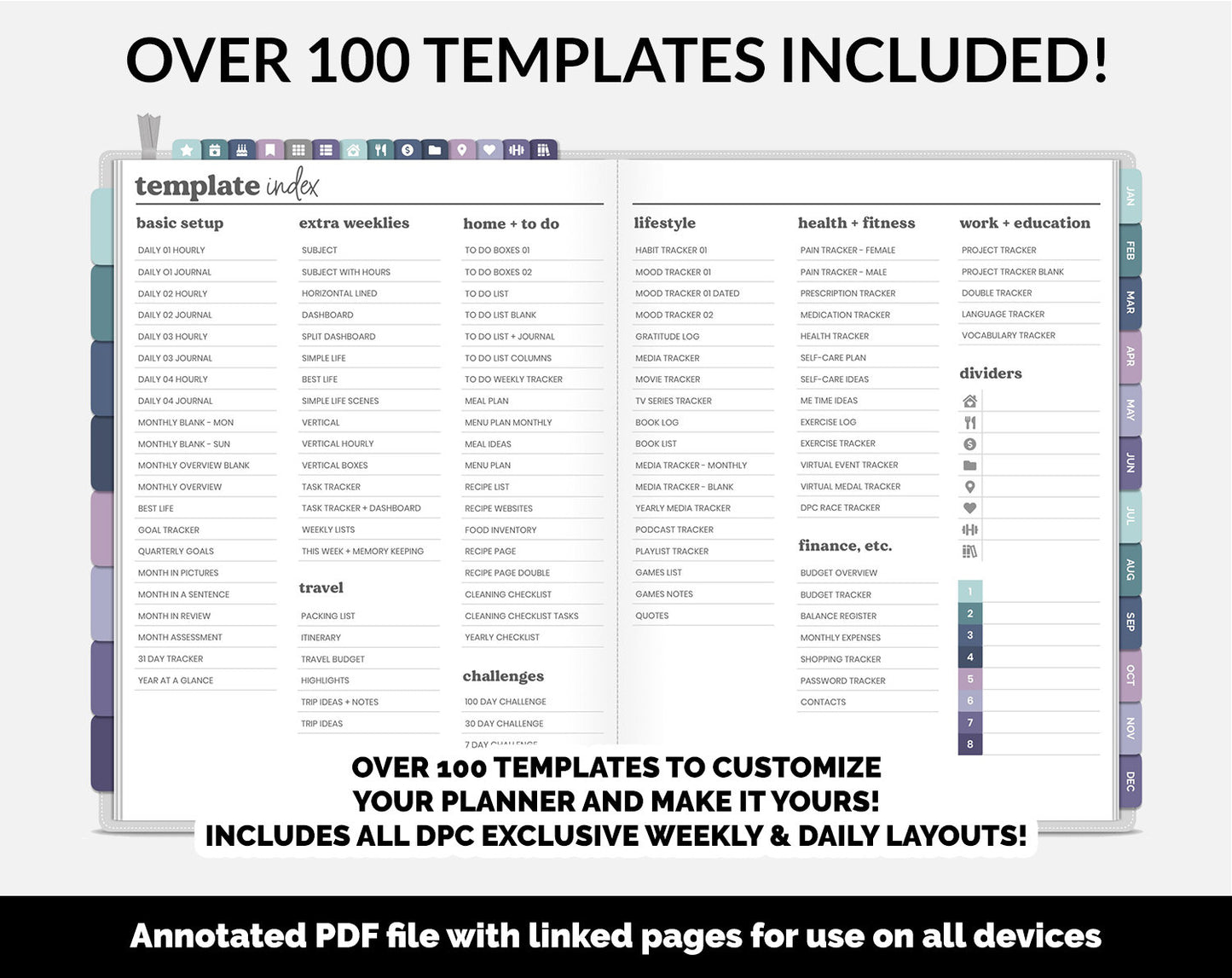 Undated DIY Hybrid Digital Planner | Destiny | GoodNotes, iPad & Android