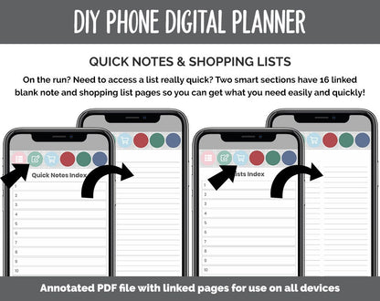 DIY Phone Digital Planner | Merry Theme | Goodnotes, iPad & Android | Hobonichi, Planner, Notebook