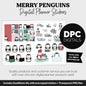 Merry Penguins Digital Planner Stickers | GoodNotes, iPad and Android | December, Christmas, Holidays, Kawaii, Activities