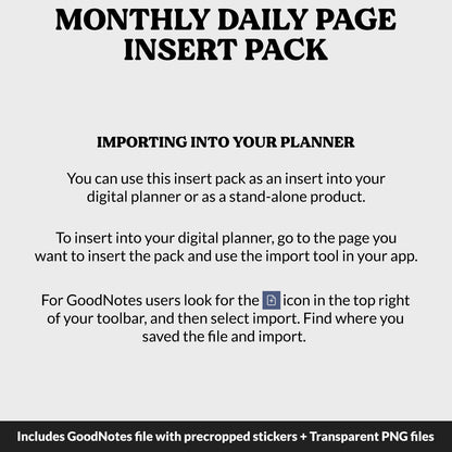Linked Daily Portrait Digital Planner Insert | Arctic | GoodNotes, iPad & Android