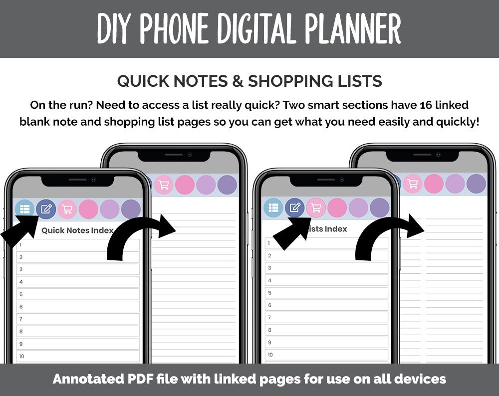 DIY Phone Digital Planner | Arctic Theme | Goodnotes, iPad & Android | Hobonichi, Planner, Notebook