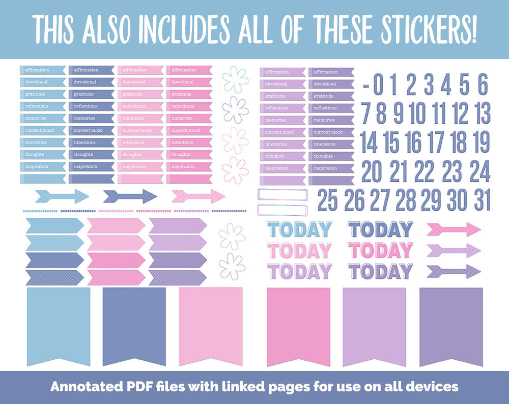 31 Day Digital Journal + Sticker Bundle | Arctic Theme