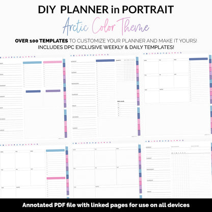 DIY Portrait Digital Planner | Arctic Theme | Goodnotes, iPad & Android