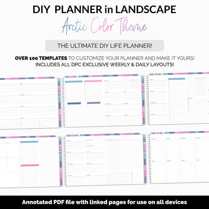 DIY Landscape Digital Planner | Arctic Theme | Goodnotes, iPad & Android | Notebook