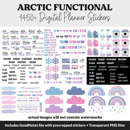 Arctic Functional Digital Sticker Set
