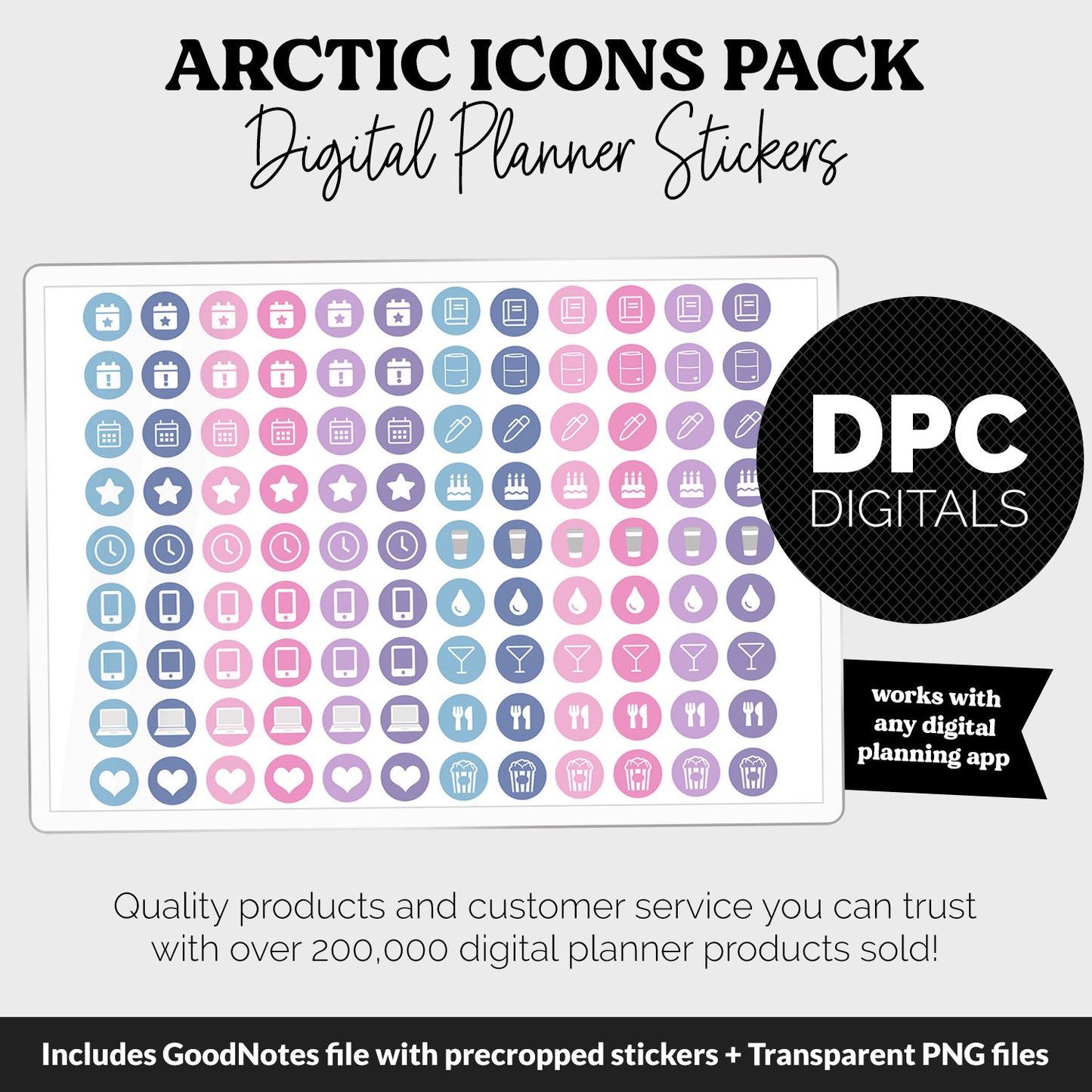 Arctic Icons Digital Planner Stickers