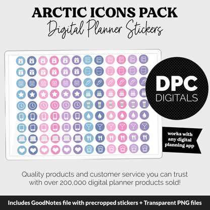 Arctic Icons Digital Planner Stickers