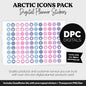 Arctic Icons Digital Planner Stickers