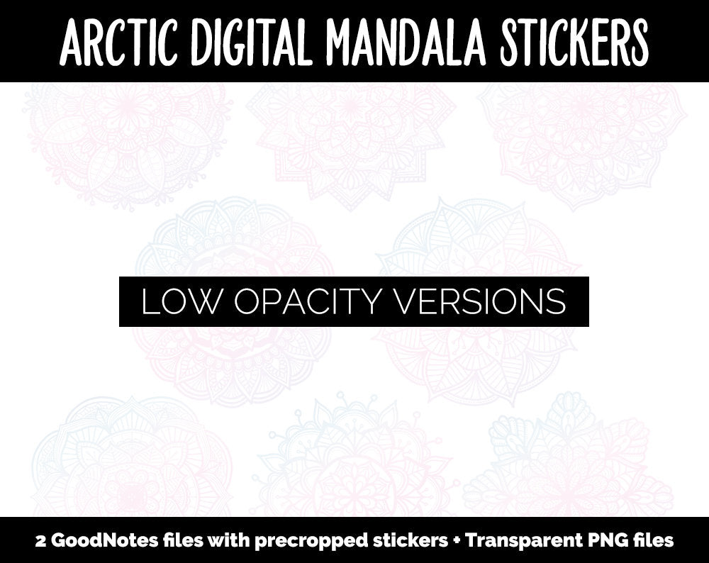 Arctic Mandala Digital Planner Stickers