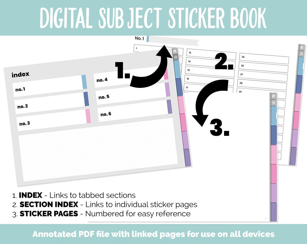 Blank Subject Digital Sticker Books | Arctic Theme