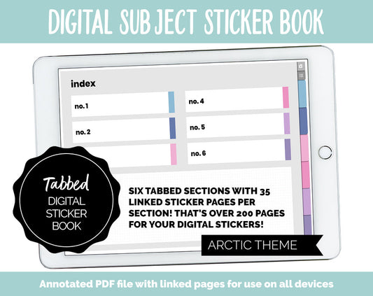 Blank Subject Digital Sticker Books | Arctic Theme