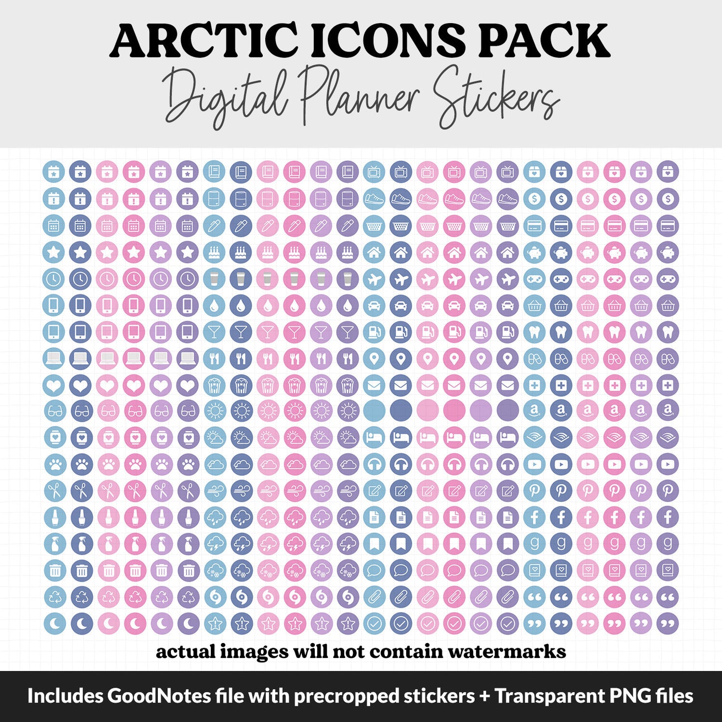 Arctic Icons Digital Planner Stickers