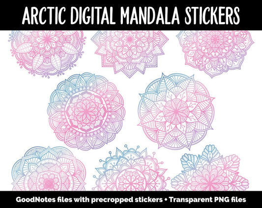 Arctic Mandala Digital Planner Stickers