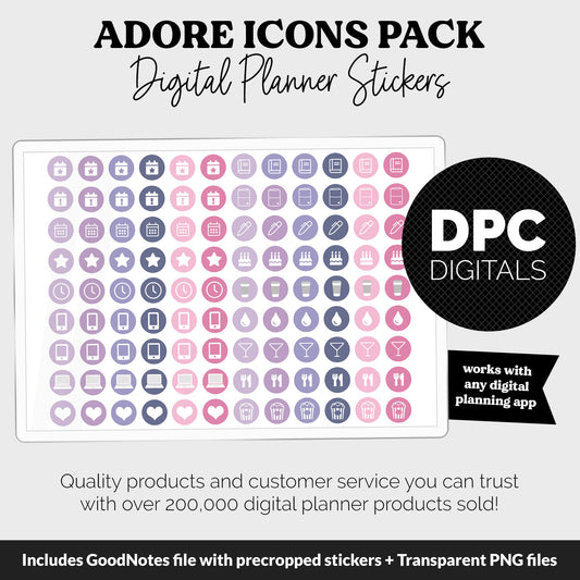 Adore Icons Digital Planner Stickers
