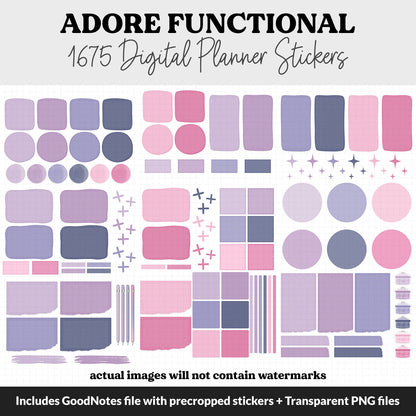 Adore Functional Digital Sticker Set