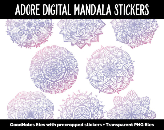 Adore Mandala Digital Planner Stickers