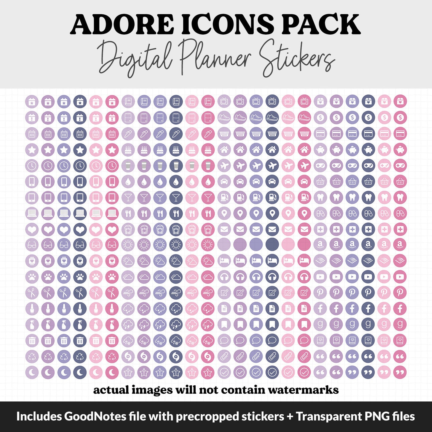 Adore Icons Digital Planner Stickers