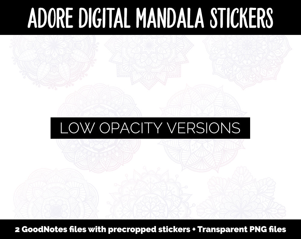 Adore Mandala Digital Planner Stickers