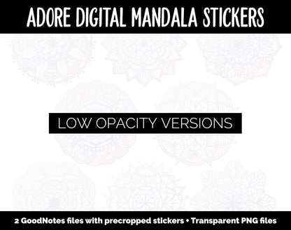 Adore Mandala Digital Planner Stickers