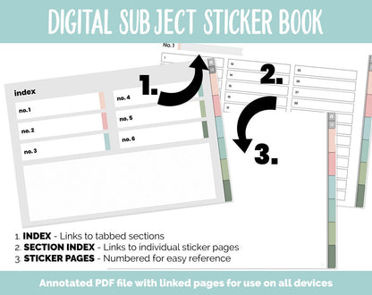 Blank Subject Digital Sticker Books | Bloom Theme