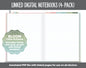 Linked Digital Notebooks 4- Pack | Bloom Theme | GoodNotes, iPad & Android