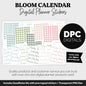 Bloom Calendar Essentials Digital Planner Stickers | GoodNotes, iPad and Android | Dates, Days of the Week, Months