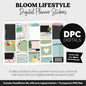 Bloom Lifestyle Add-On Digital Stickers | GoodNotes & iPad | TV, Playlist, Travel, Reading, Work, Groceries