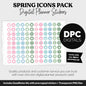 Spring Icons Digital Planner Stickers | GoodNotes, iPad and Android | Icons, Life, Weather, Everyday