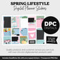 Spring Lifestyle Add-On Digital Stickers | GoodNotes & iPad | TV, Playlist, Travel, Reading, Work, Groceries