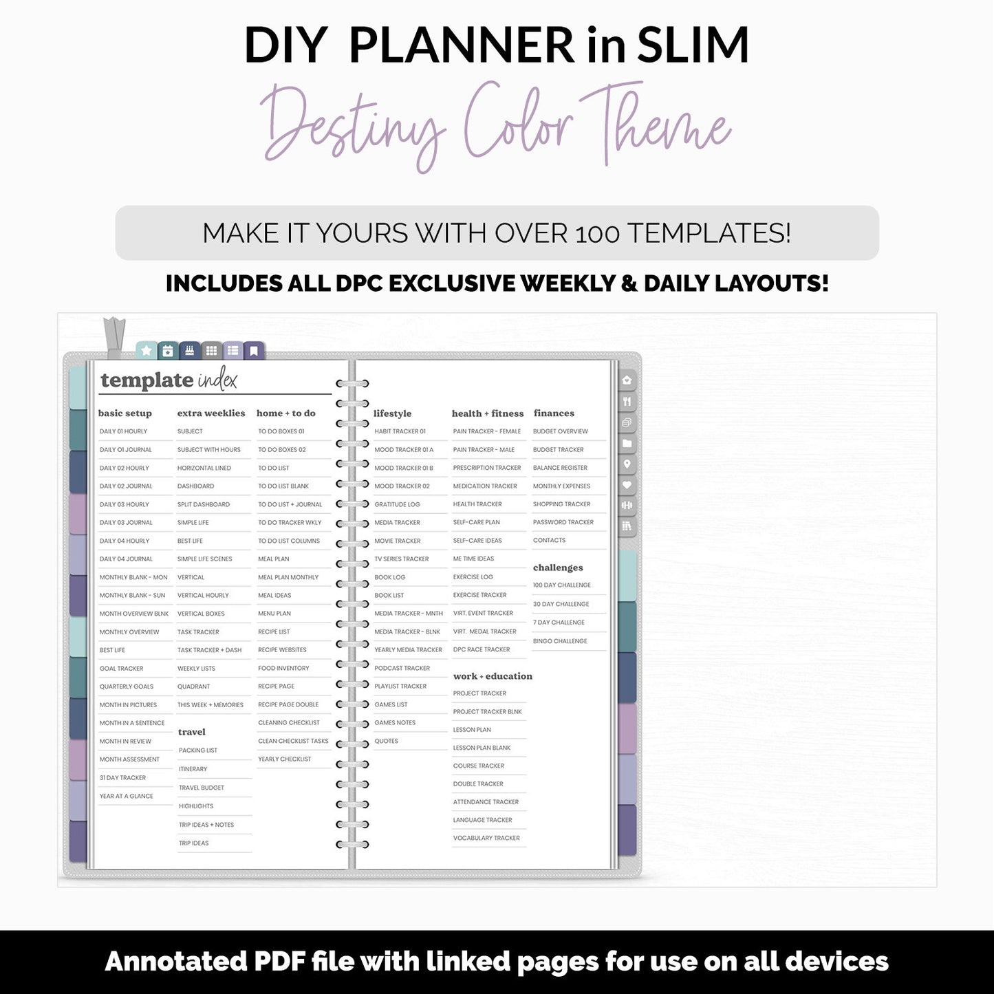 DIY Slim Digital Planner | Destiny Theme | Goodnotes, iPad & Android | Notebook