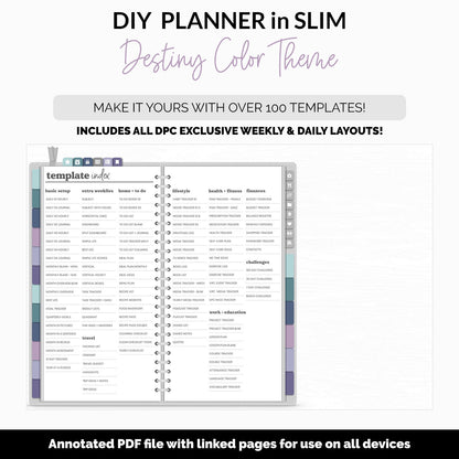 DIY Slim Digital Planner | Destiny Theme | Goodnotes, iPad & Android | Notebook