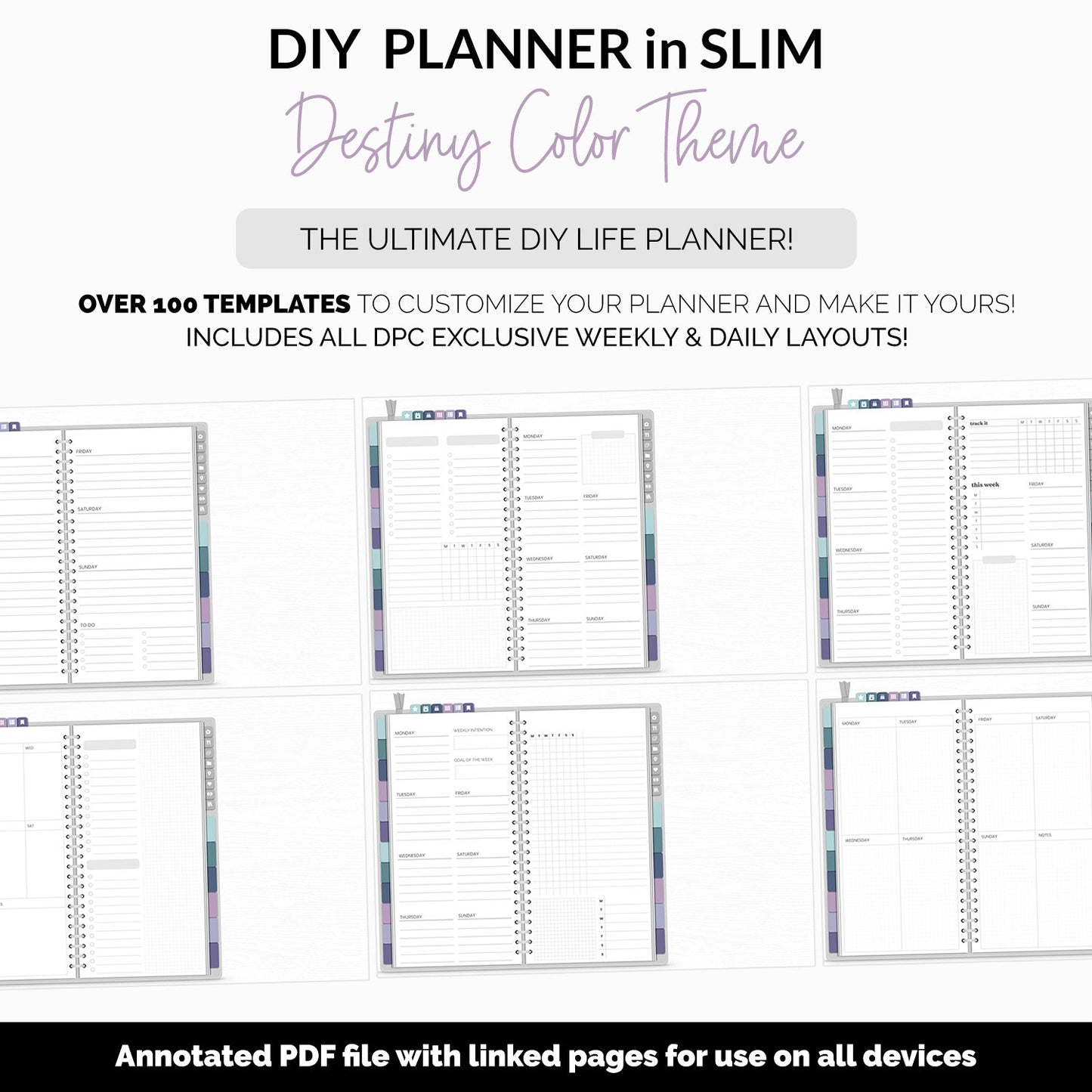 DIY Slim Digital Planner | Destiny Theme | Goodnotes, iPad & Android | Notebook
