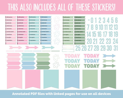 31 Day Digital Journal + Sticker Bundle | Spring Theme