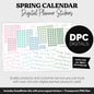 Spring Calendar Essentials Digital Planner Stickers | GoodNotes, iPad and Android | Dates, Days of the Week, Months