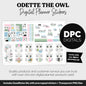 Odette the Owl Digital Planner Stickers | GoodNotes, iPad and Android | April, Spring, Kawaii, Activities