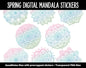 Spring Mandala Digital Planner Stickers | GoodNotes, iPad and Android | Gradient, Ombre, Coloring