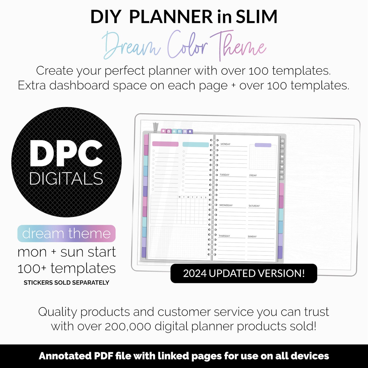 DIY Slim Digital Planner | Dream Theme