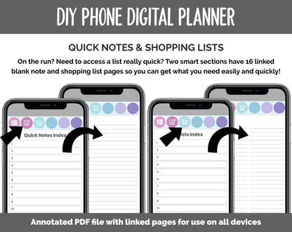 DIY Phone Digital Planner | Dream Theme