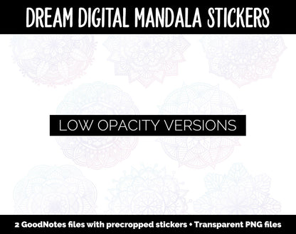 Dream Mandala Digital Planner Stickers
