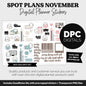 Spot Plans November Digital Stickers | GoodNotes, iPad and Android | Flannel | Sassy, Fall, Thanksgiving, Adulting, Planning, Funny