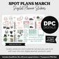 Spot Plans March Digital Stickers | GoodNotes, iPad and Android | Bloom | Sassy, Spring, Easter, St Patrick's, Adulting, Planning, Funny