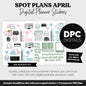 Spot Plans April Digital Stickers | GoodNotes, iPad and Android | Spring | Sassy, Spring, Floral, Adulting, Planning, Funny